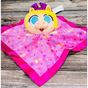 Disney Junior Miss Piggy Muppet Rattle Lovey Security Blanket Toy